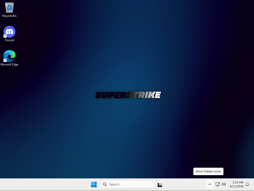 SuperStrike Minimal Clean Desktop